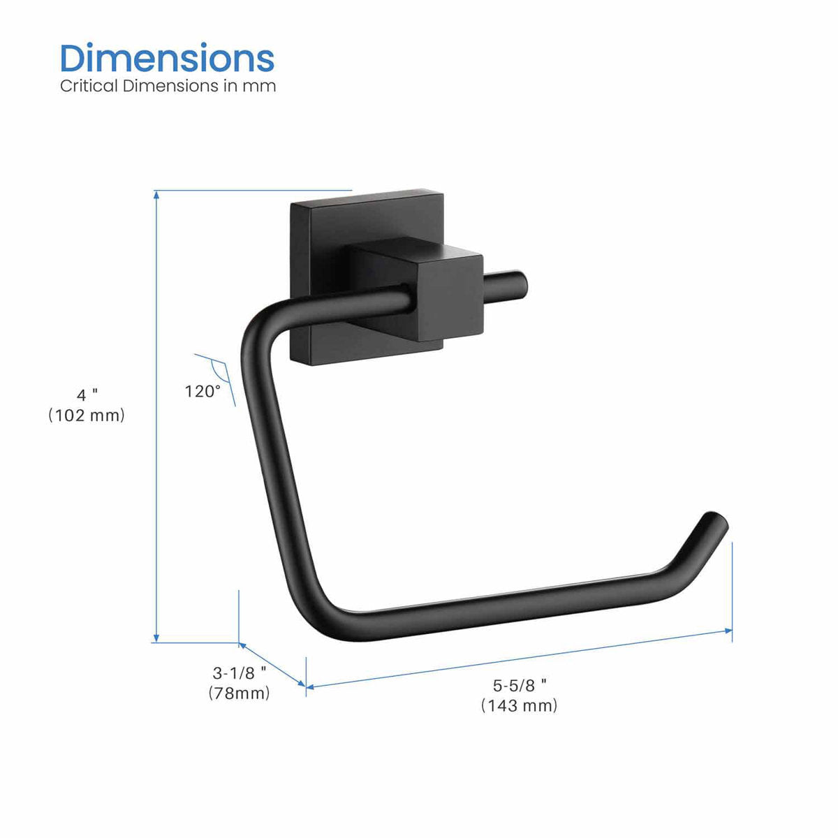 Cube Wall Mounted Toilet Paper Holder KBA1505MB