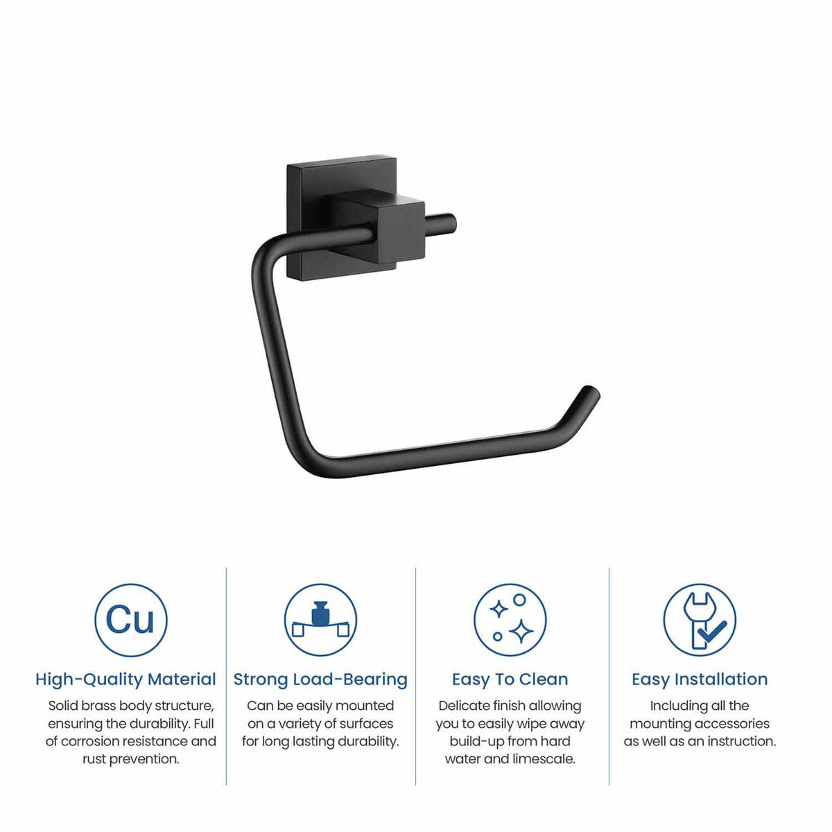 Cube Wall Mounted Toilet Paper Holder KBA1505MB