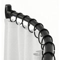 Curved Adjustable Shower Curtain Rod, 44"/73" Wall Mounted Shower Rod, Matte Black Finish