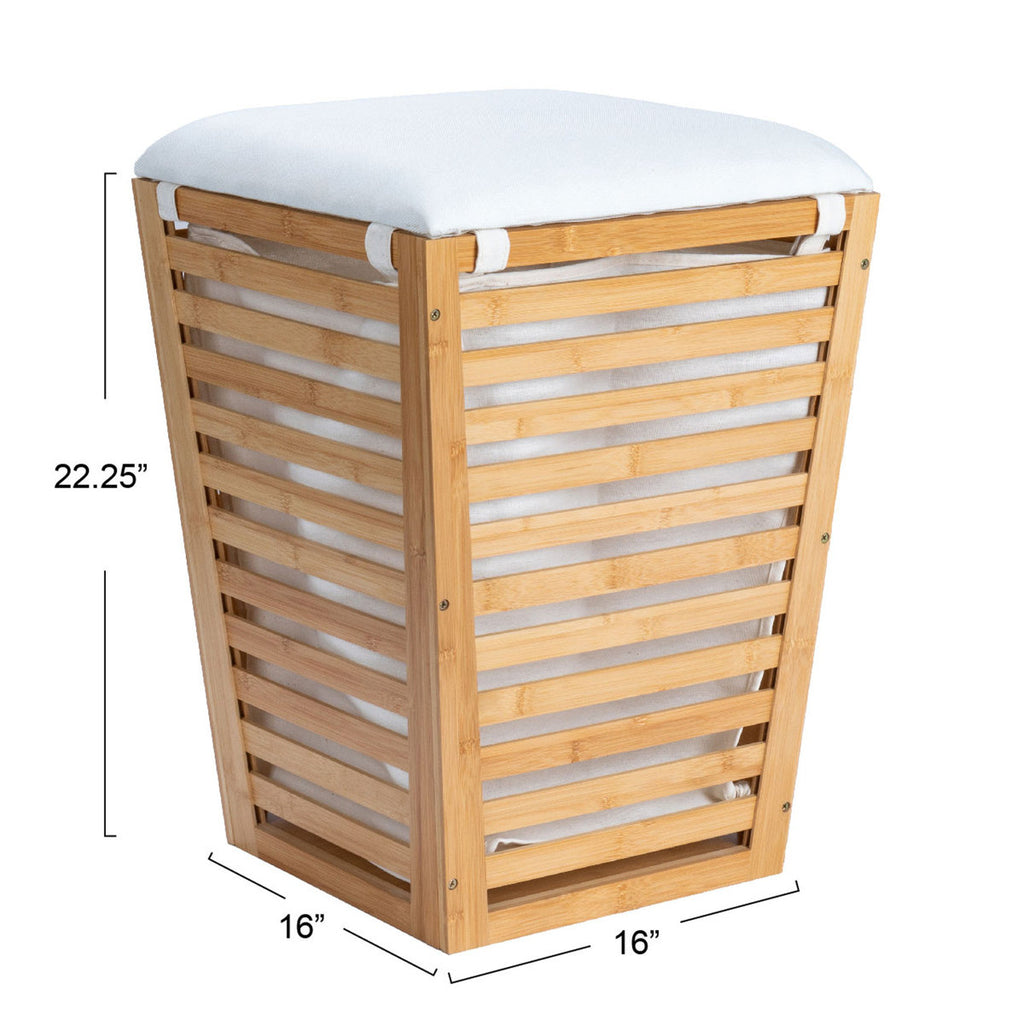 Darcy Bamboo Laundry Hamper