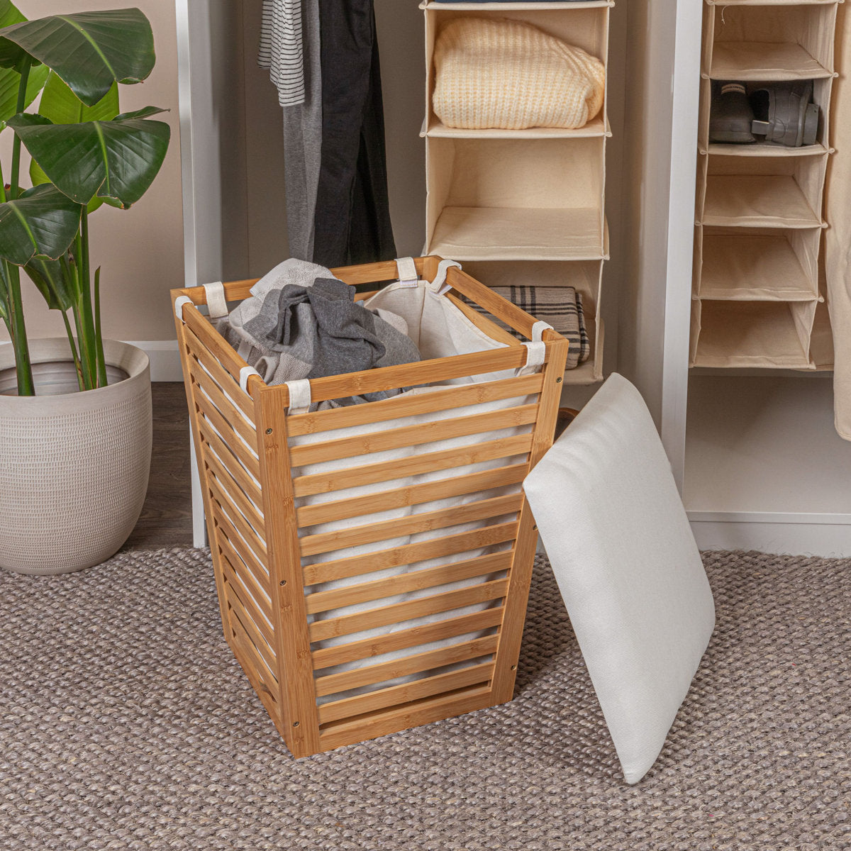 Darcy Bamboo Laundry Hamper