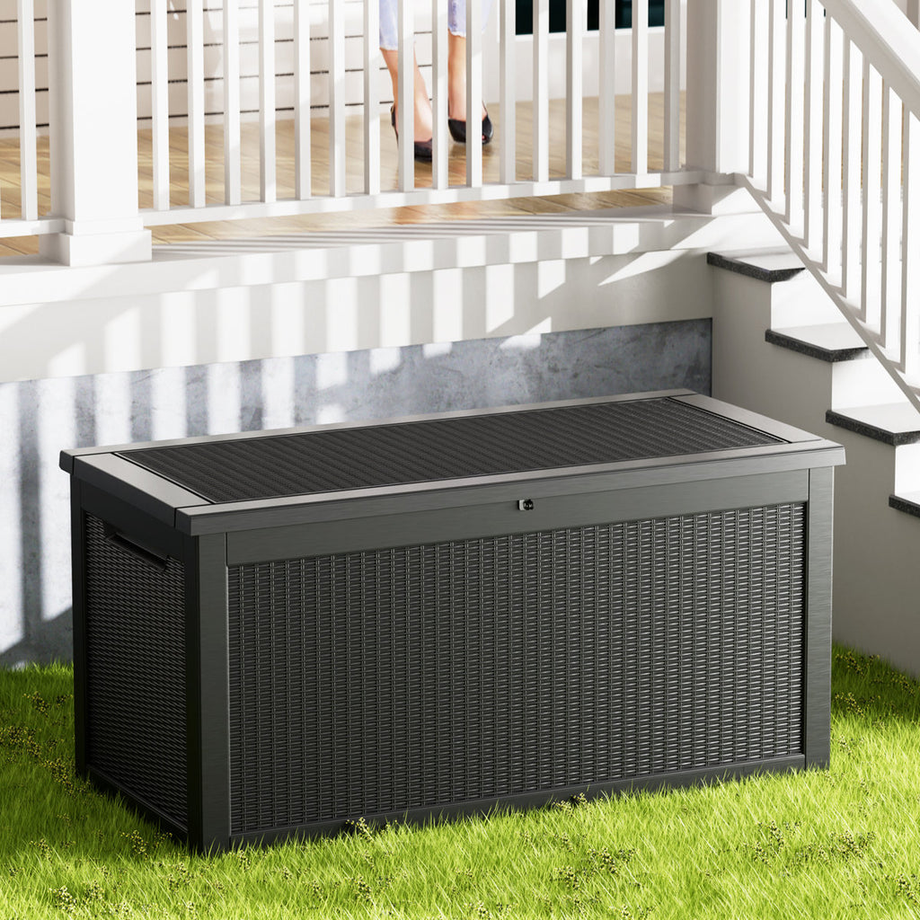 Decksplore 330 Gallons Water Resistant Resin Lockable Deck Box