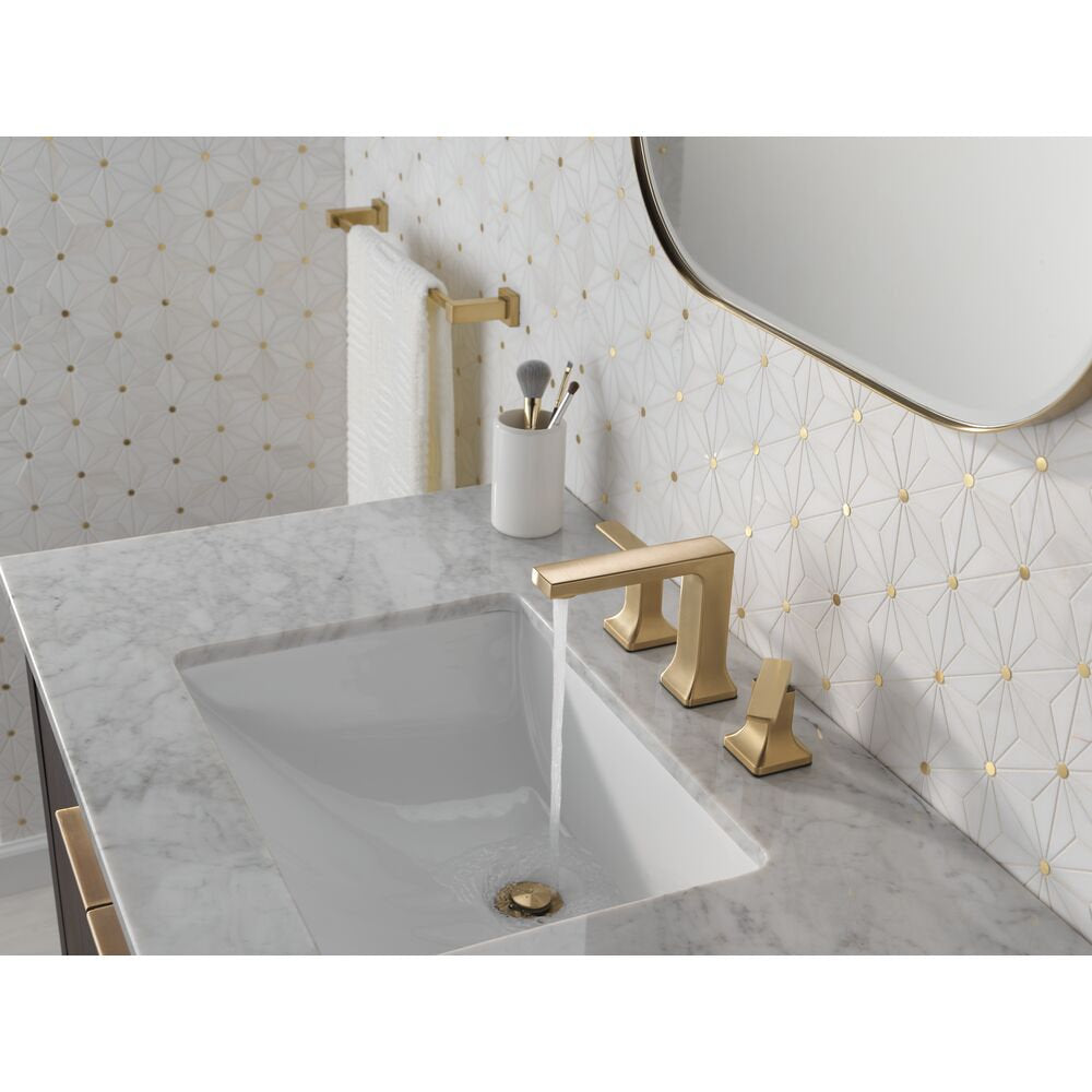 Delta Faucet Velum 18-Inch Single Towel Bar, Gold Bathroom Towel Holder, Wall Mounted Towel Rack, Towel Hanger, Champagne Bronze IAO20818-CZ