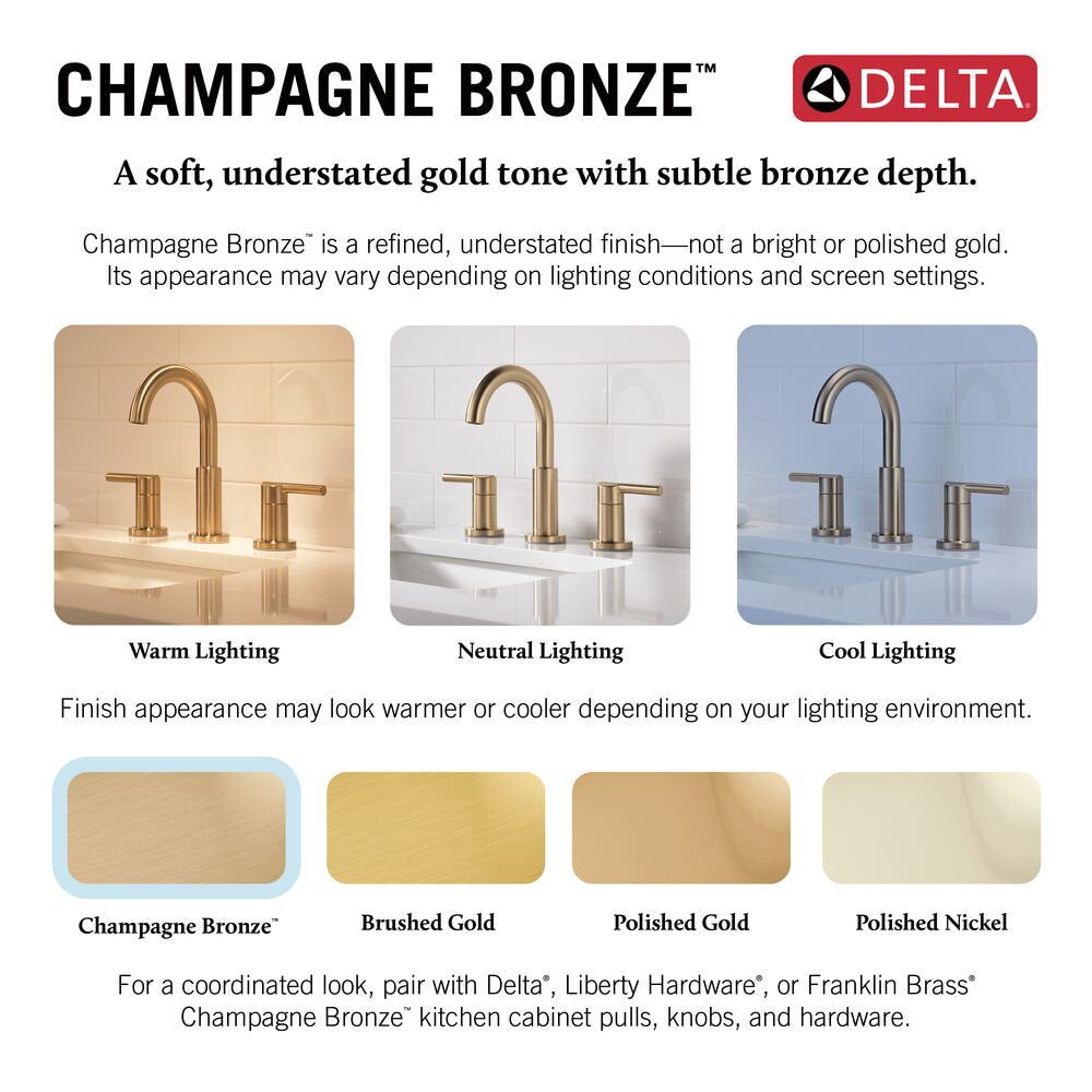 Delta Faucet Velum 18-Inch Single Towel Bar, Gold Bathroom Towel Holder, Wall Mounted Towel Rack, Towel Hanger, Champagne Bronze IAO20818-CZ