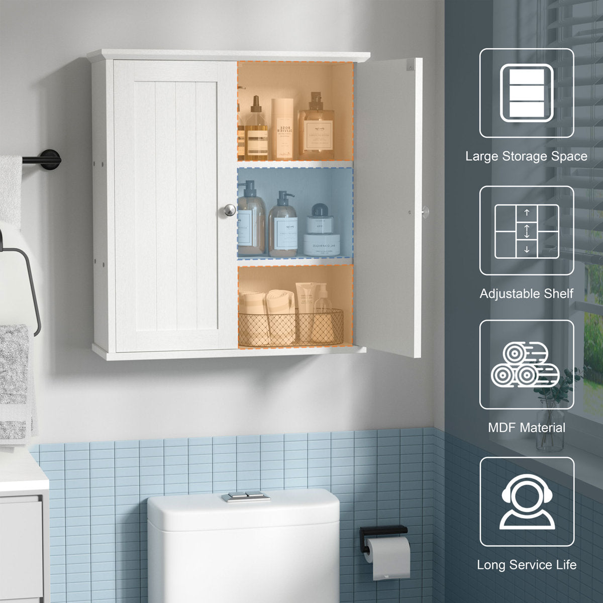 Deyaa Wooden Wall Cabinet