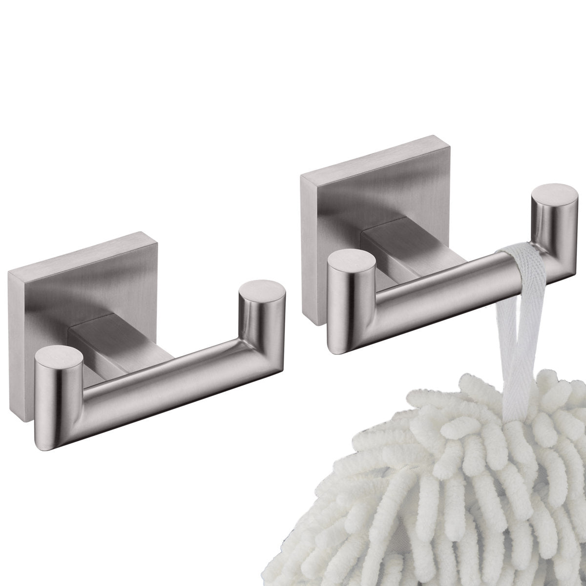 Double Towel Hooks Wall Mounted (Set of 2) B1015BR-P2