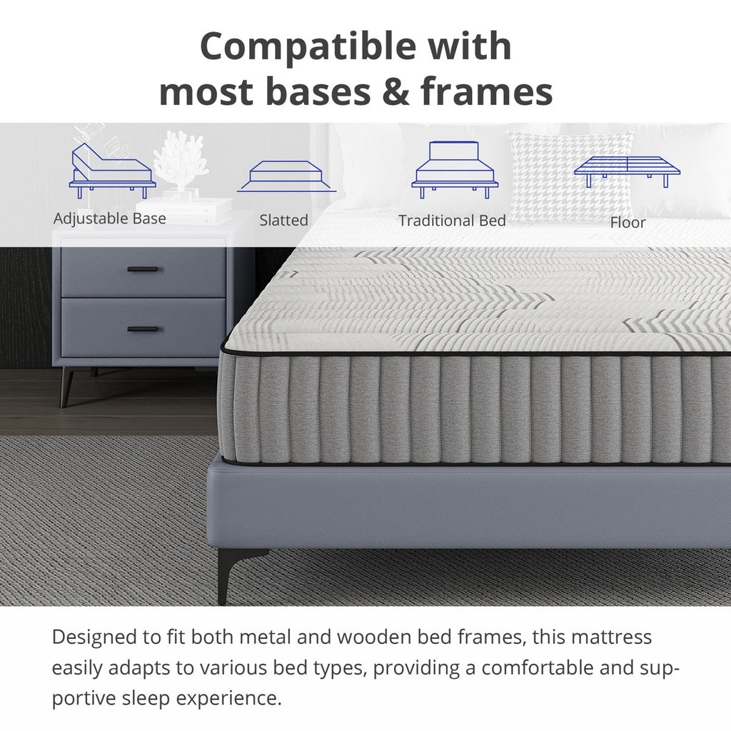 EGOHOME 10.5" Medium Hybrid Mattress