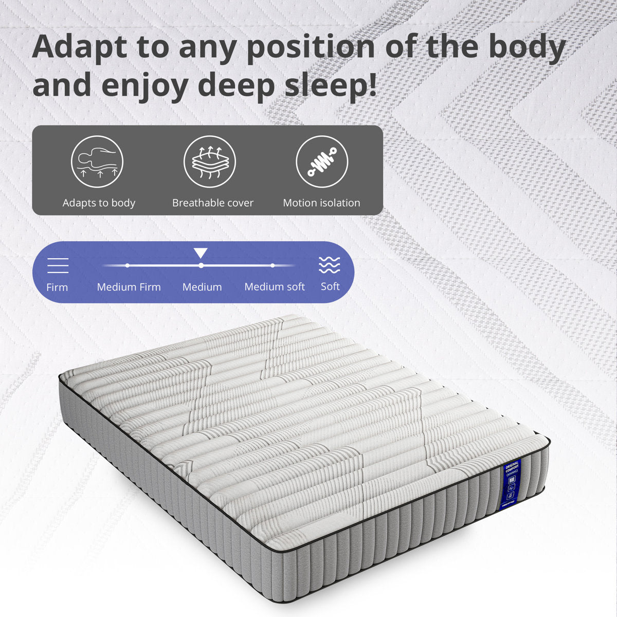 EGOHOME 10.5" Medium Hybrid Mattress