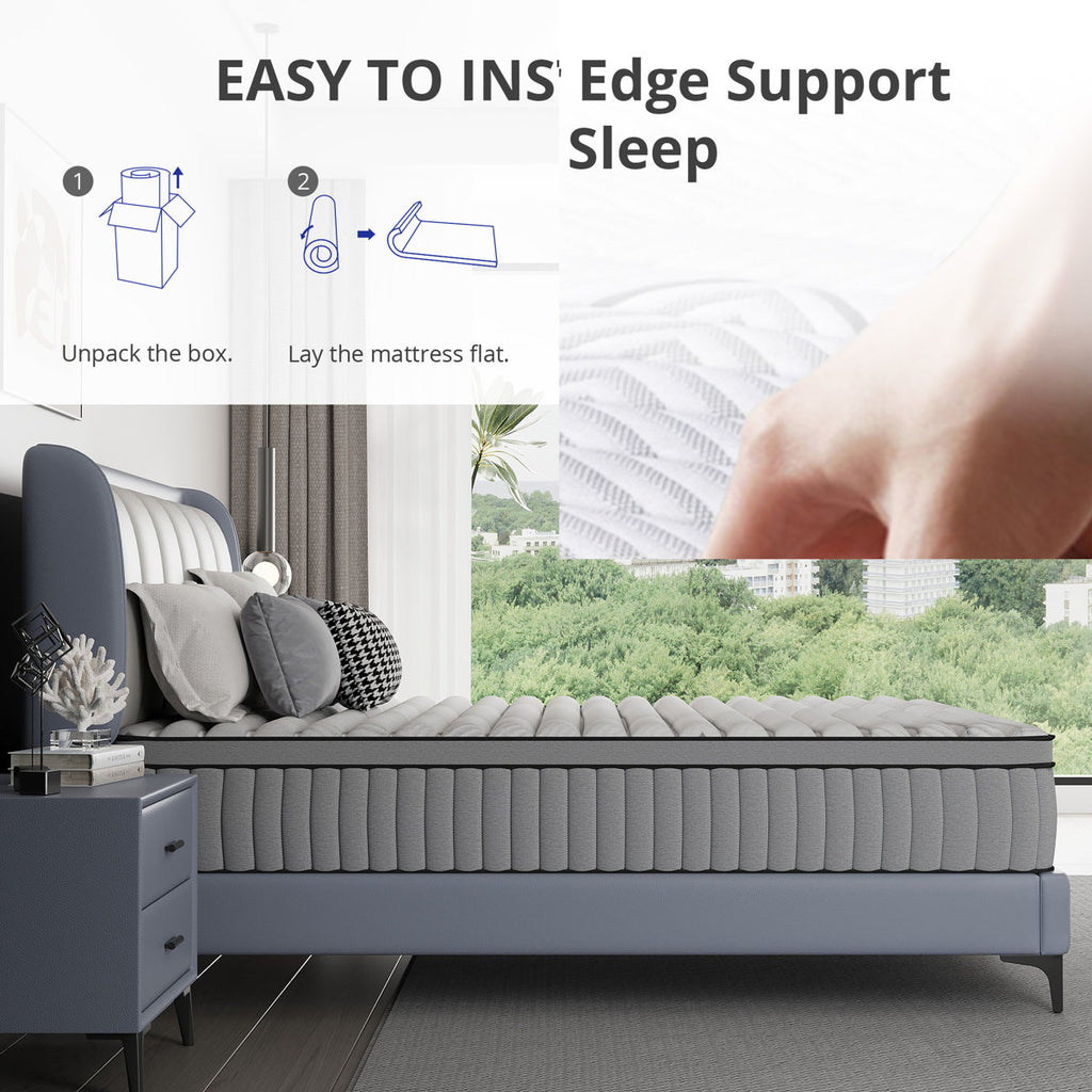 EGOHOME 12" Medium Hybrid Mattress