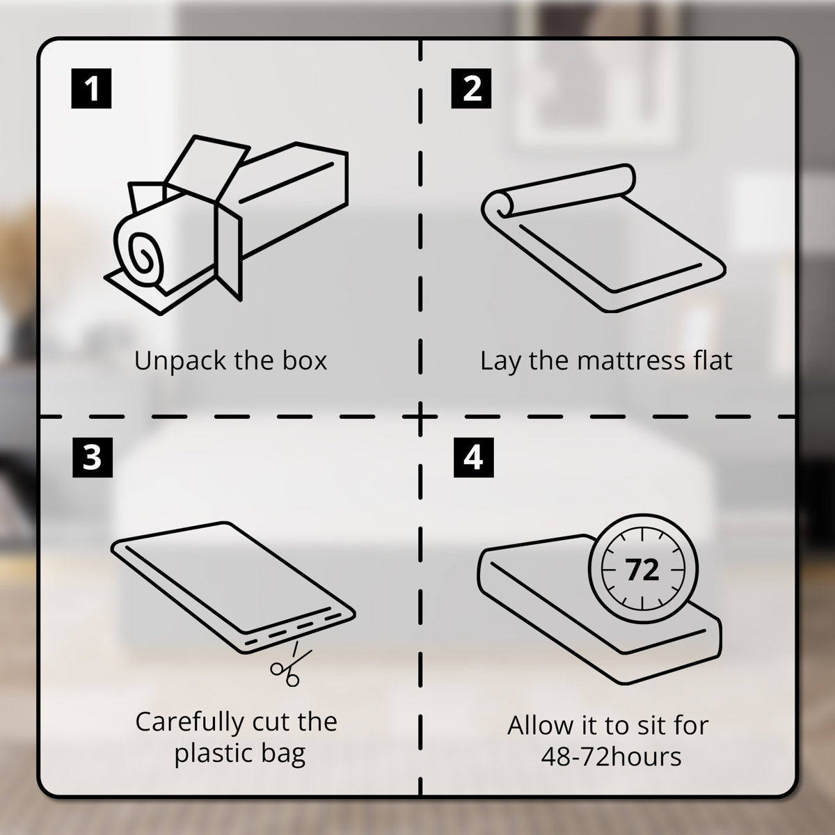 EGOHOME 12" Medium Hybrid Mattress