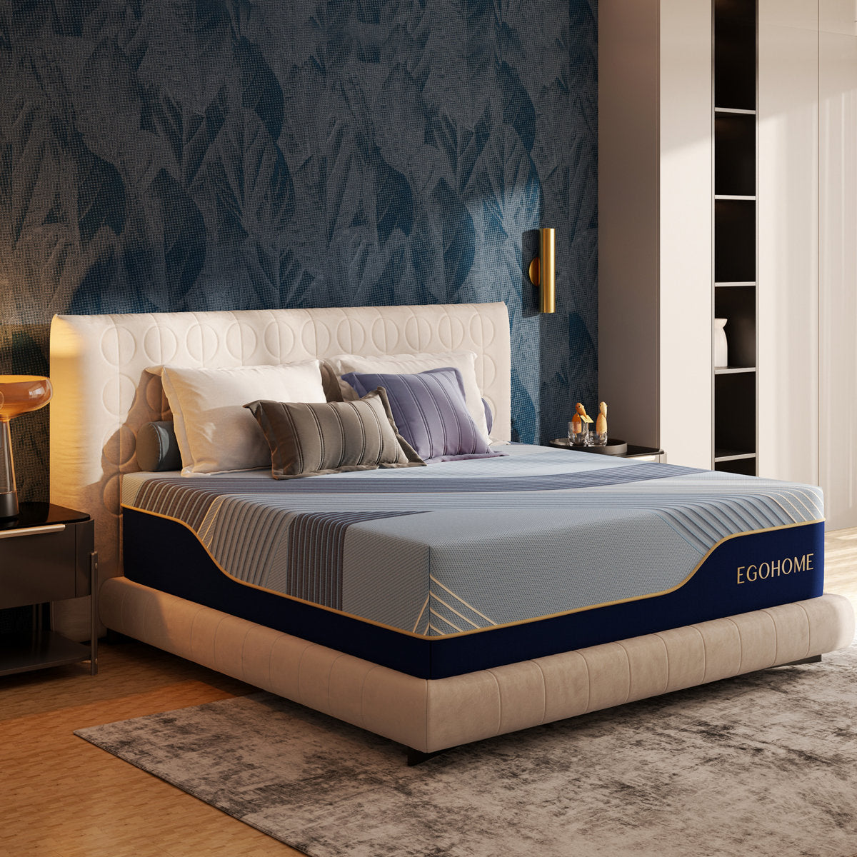 EGOHOME 12“ Medium Copper-Infused Gel Memory Foam Mattress in a Box