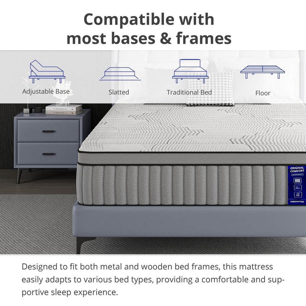 EGOHOME 14" Medium Hybrid Mattress