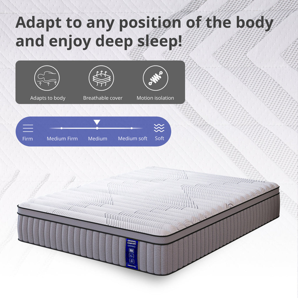 EGOHOME 14" Medium Hybrid Mattress