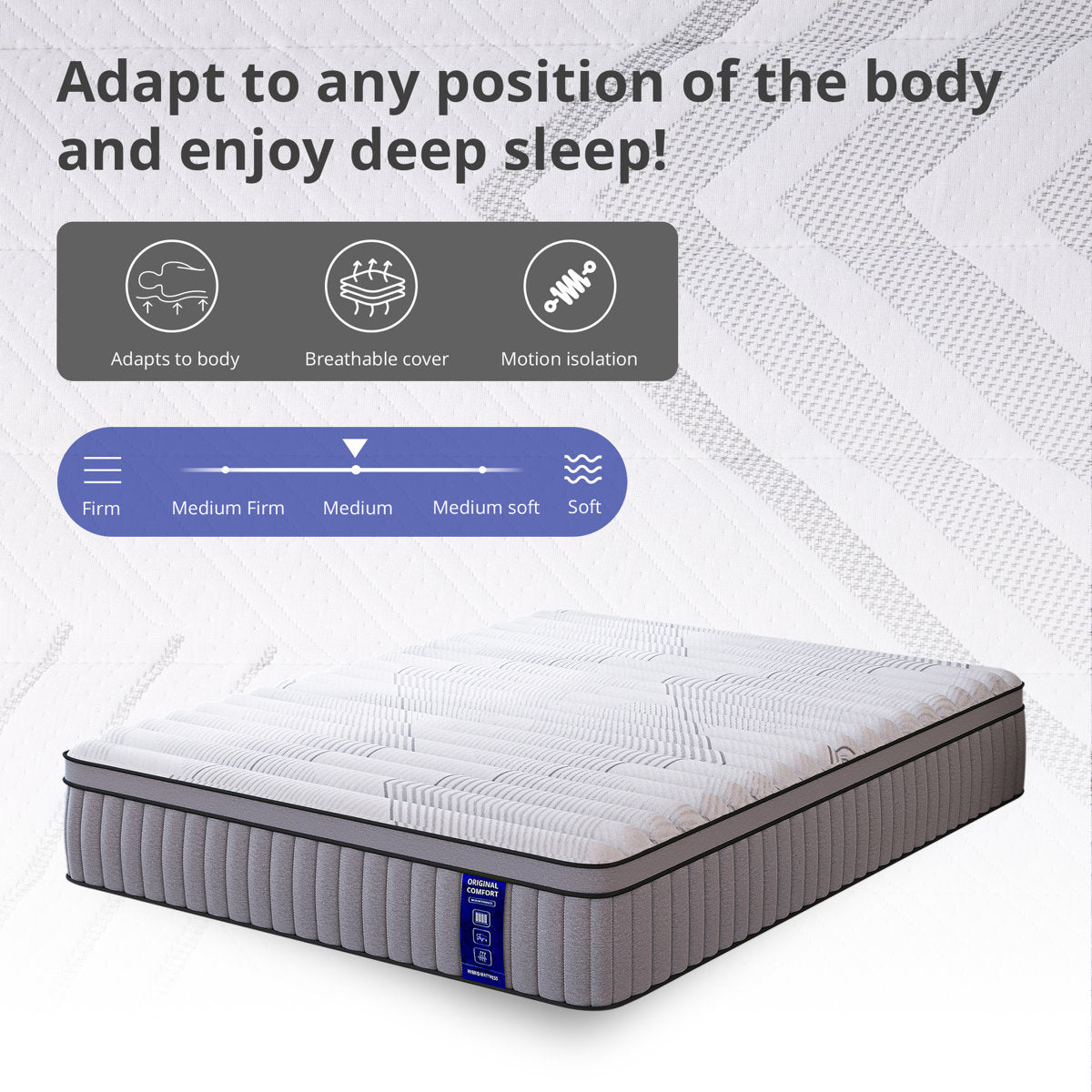 EGOHOME 14" Medium Hybrid Mattress