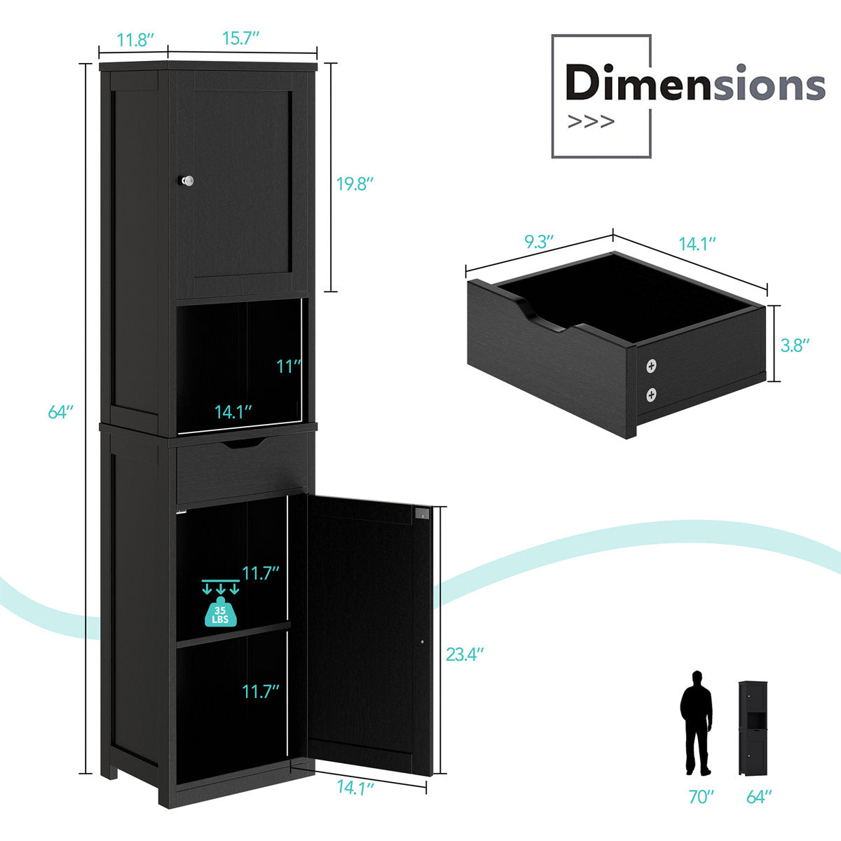 Ellory Freestanding Bathroom Cabinet