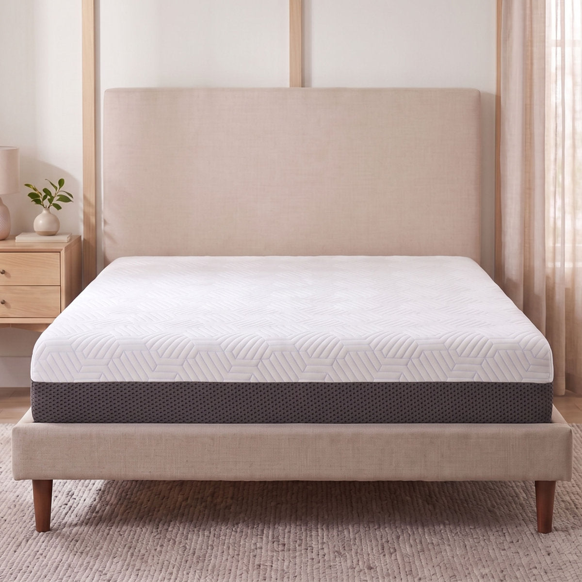 Epernay 8 in. Queen Firm Gel Memory Foam Mattress with Temperature Regulating Cooling Cover