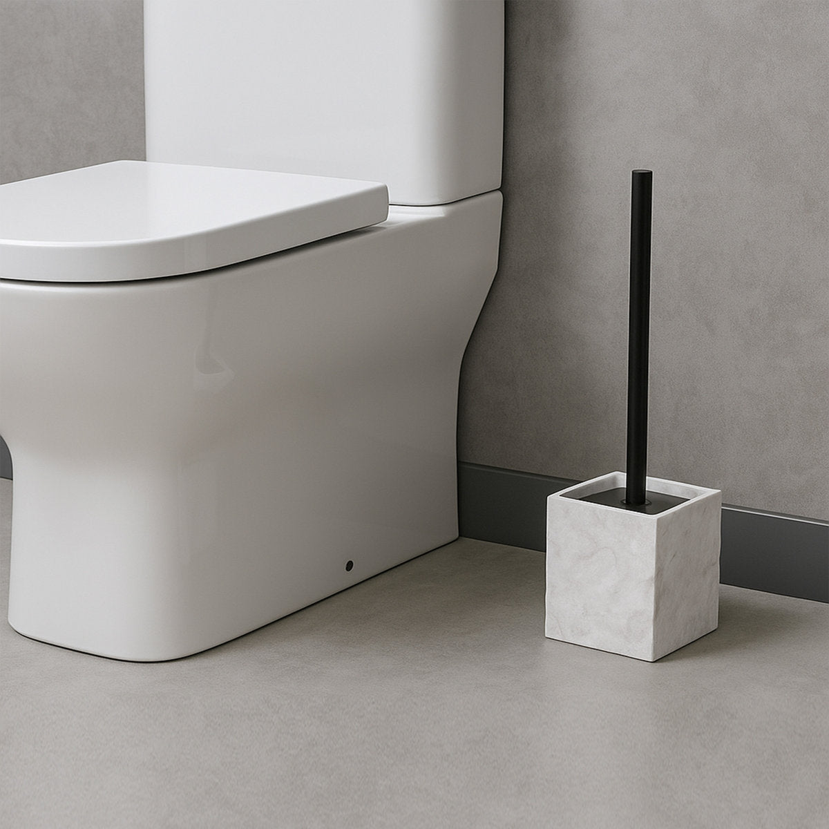 Evideco Resin Toilet Brush And Holder