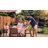 FEASTO 2-Burner Propane Gas Grill with 26,500 BTU, Porcelain-Enamel Body and Lid, 418 Sq. In. Cooking Area, Side Tables, and Warming Rack
