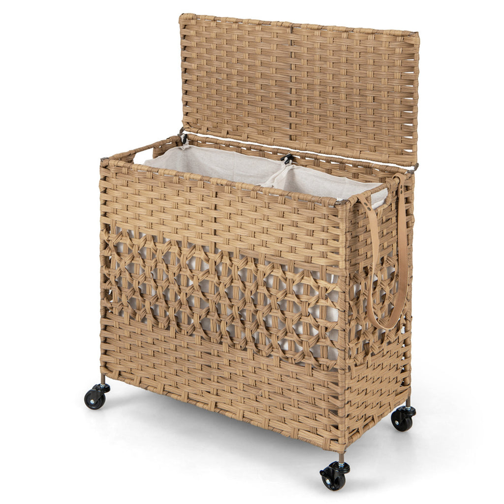 Fabric and Stainless Steel Laundry Hamper