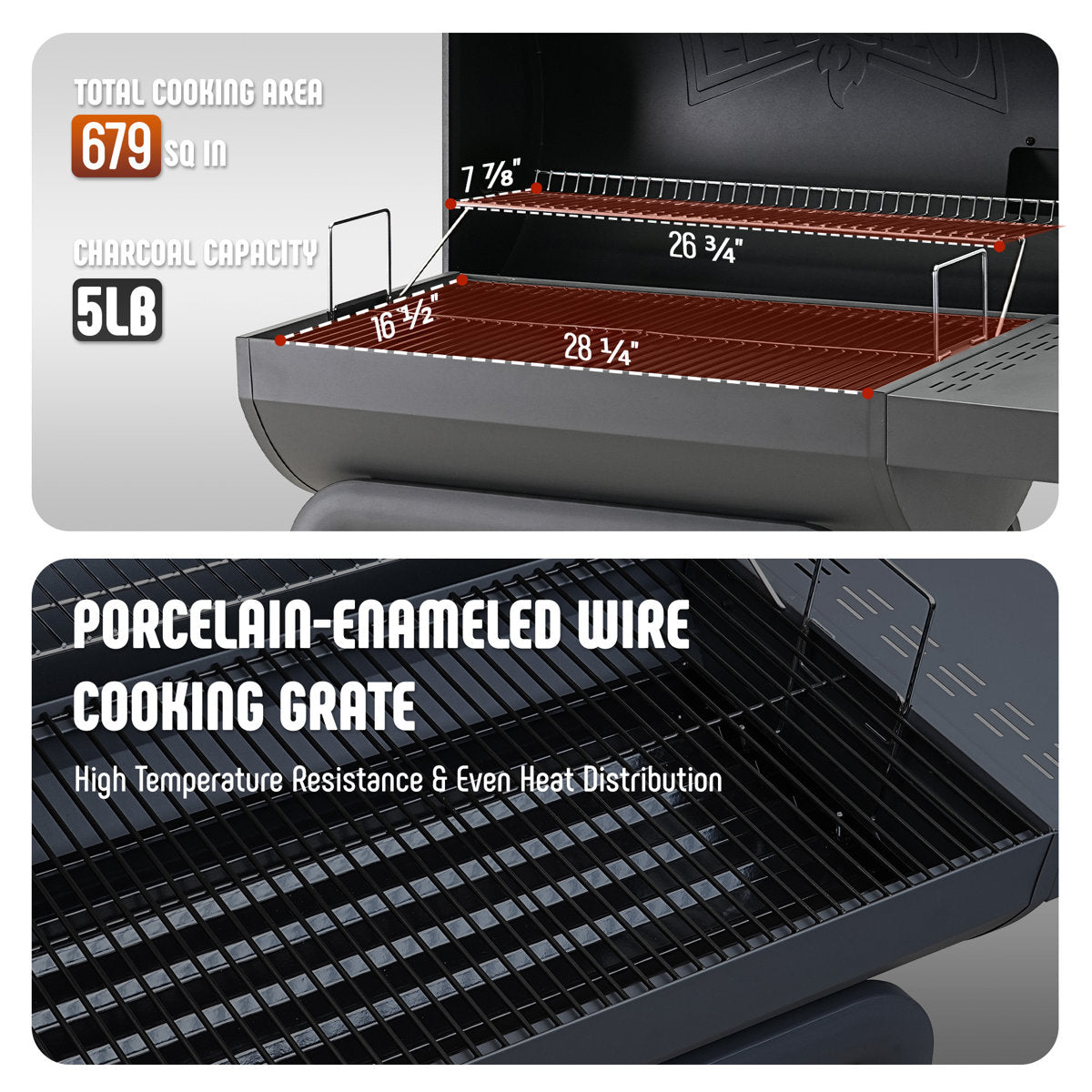 Feasto Charcoal Grill with Cover