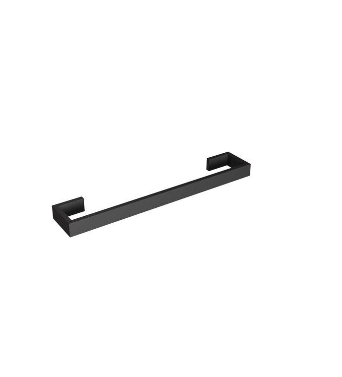 Fire Wall-Mounted 18" Towel Bar - Matte Black, Premium Brass Construction, Installation Hardware Included V5145