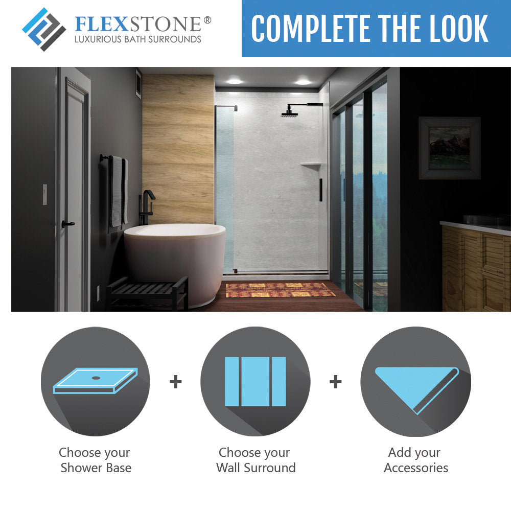 FlexStone 15" Corner Shelf Niche in White
