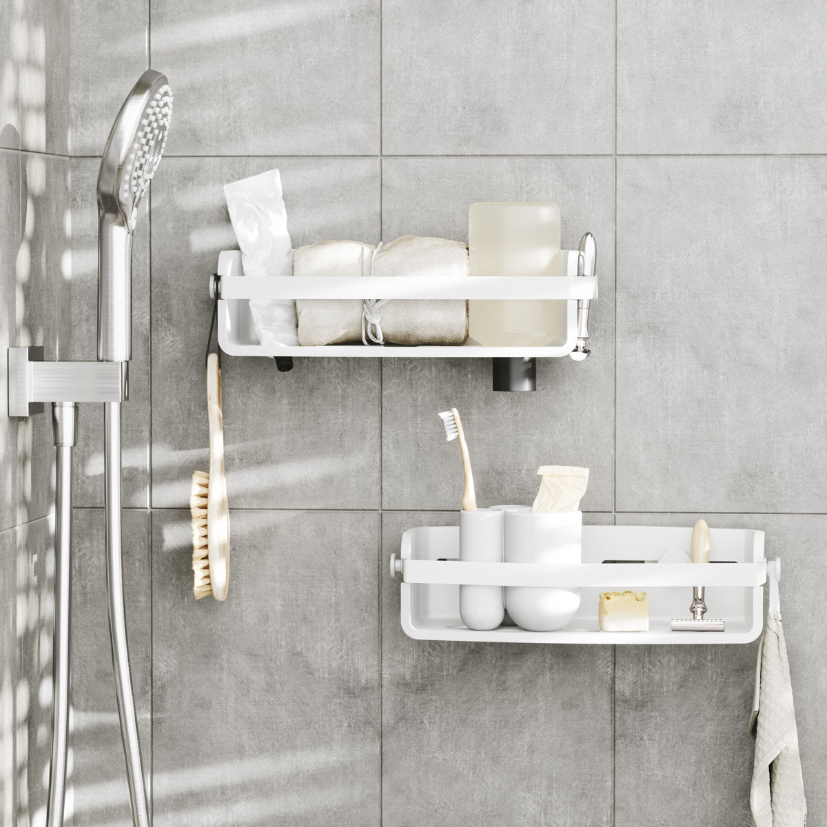 Flex Adhesive Shower Basket