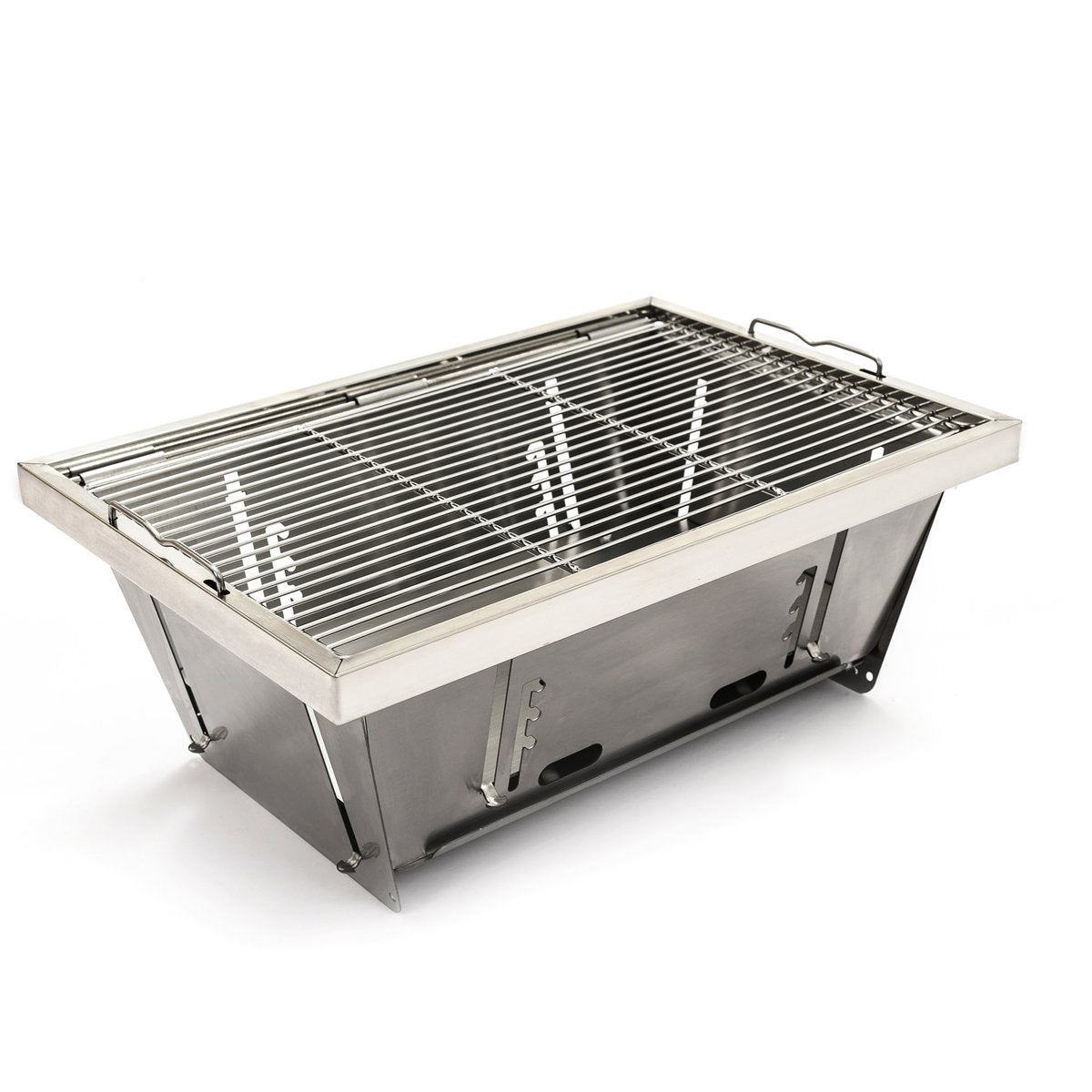 Foldable Charcoal Bbq For Outdoor Recreation - Steel Construction Portable Folded Steel, Ideal Gatherings And Trips