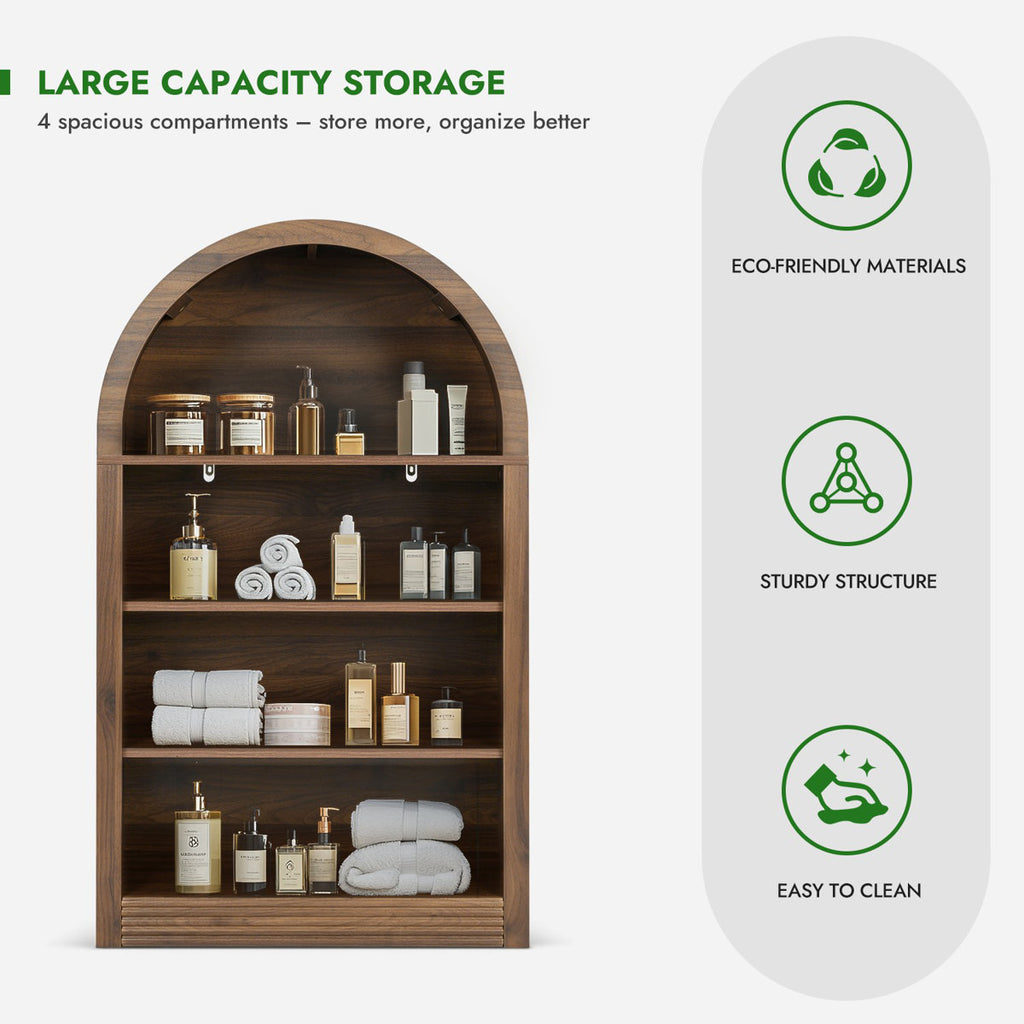 Free Standing Small Bathroom Storage with Open Shelves
