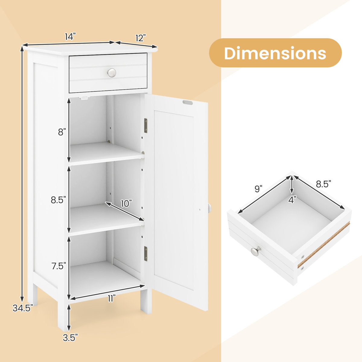 Freestanding Bathroom Cabinet