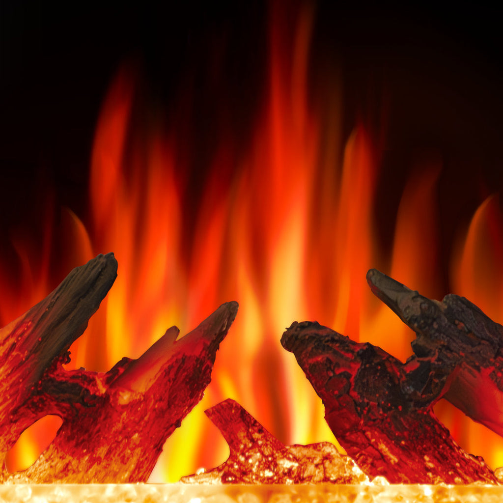 Freestanding Fireplace With Electronic Temperature Control