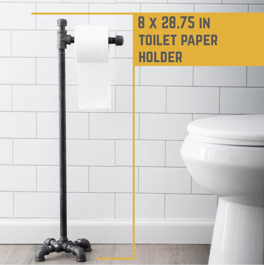 Freestanding Industrial Pipe Toilet Paper Holder 365 PD6856