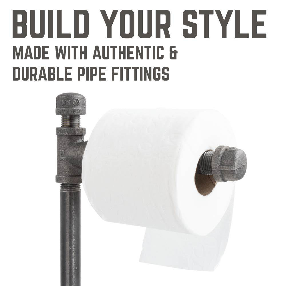 Freestanding Industrial Pipe Toilet Paper Holder 365 PD6856