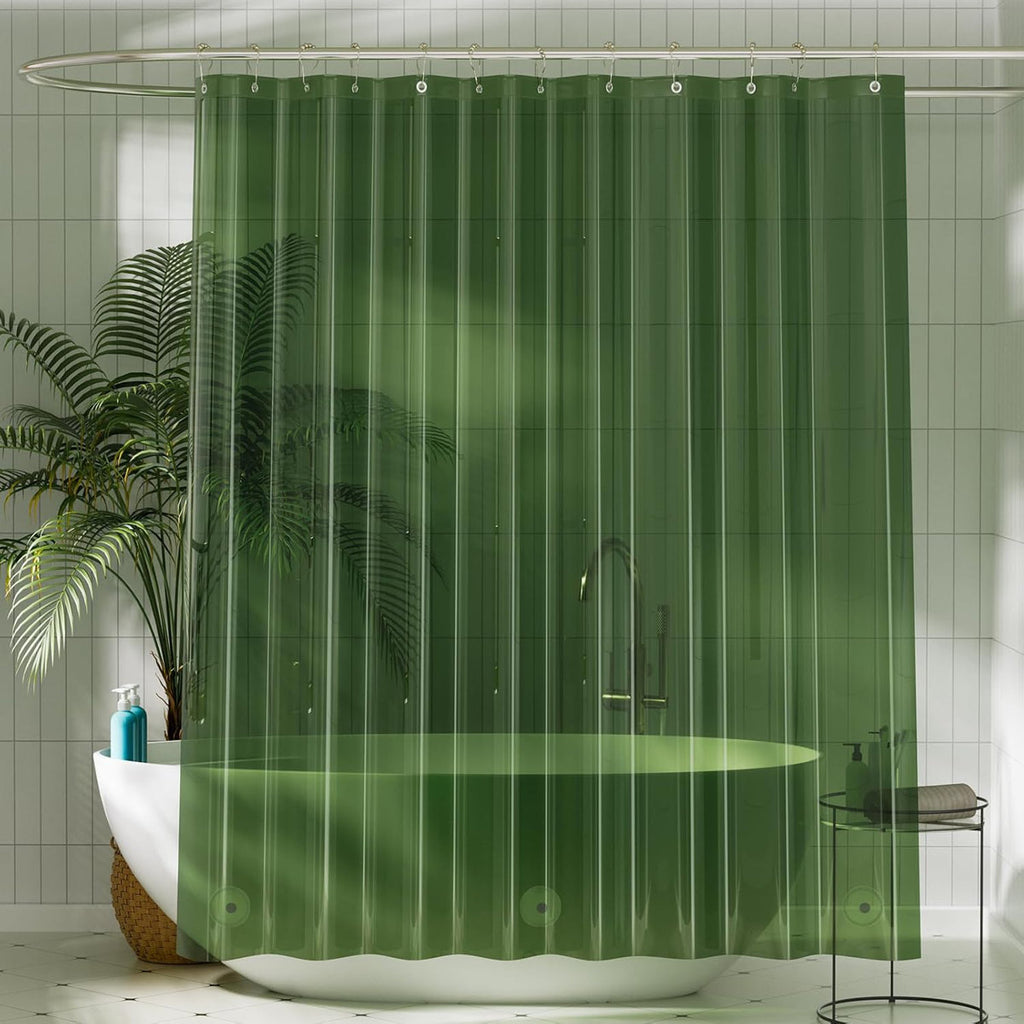 Frosted Waterproof Shower Curtain Liner With Magnets And Rustproof Grommets - Lightweight PEVA Material For Bathroom Use