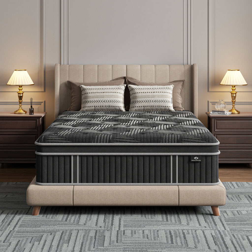 Full Size Hybrid Mattress Medium Firm Pocket Spring,12 Inch Gel Memory Foam Mattress in a Box Euro Top
