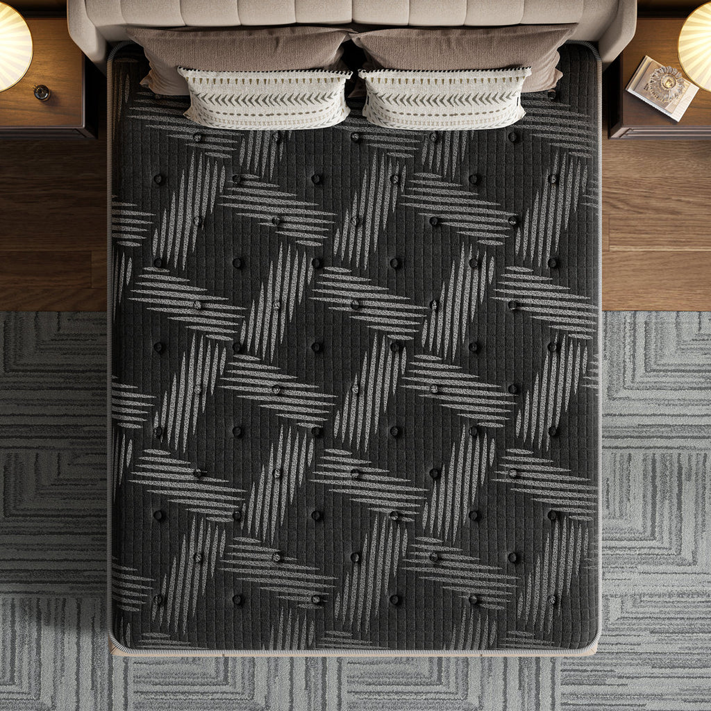 Full Size Hybrid Mattress Medium Firm Pocket Spring,12 Inch Gel Memory Foam Mattress in a Box Euro Top