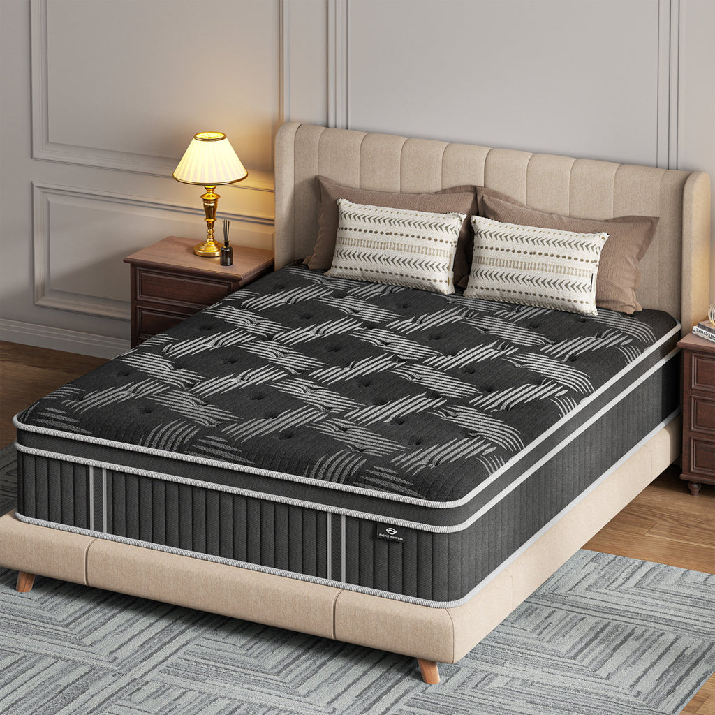 Full Size Hybrid Mattress Medium Firm Pocket Spring,12 Inch Gel Memory Foam Mattress in a Box Euro Top