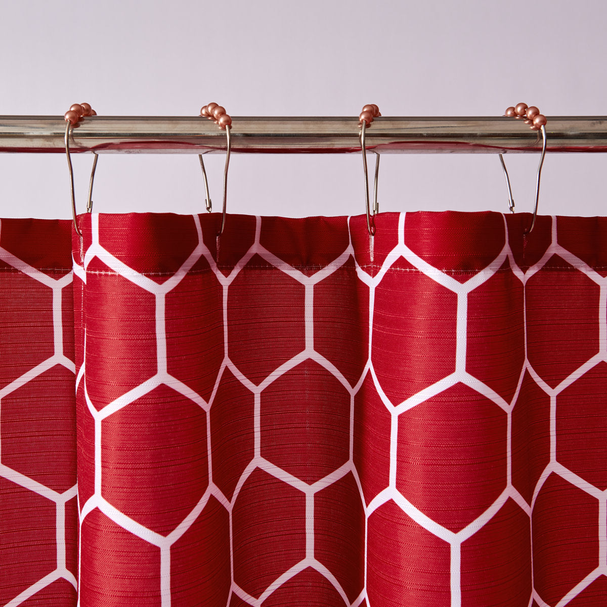 Geometric Shower Curtain with Hooks Included