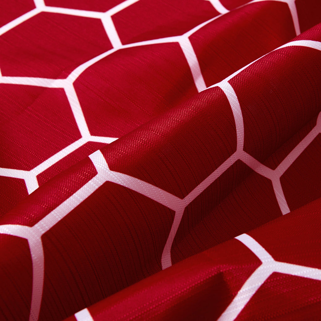 Geometric Shower Curtain with Hooks Included