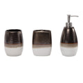 Gilded Stoneware Ceramic / Porcelain Bathroom Accessory Set