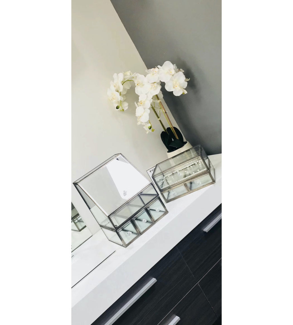 Glass Makeup Organizer