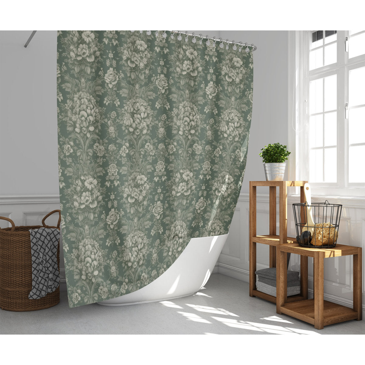 Glendower Floral Shower Curtain