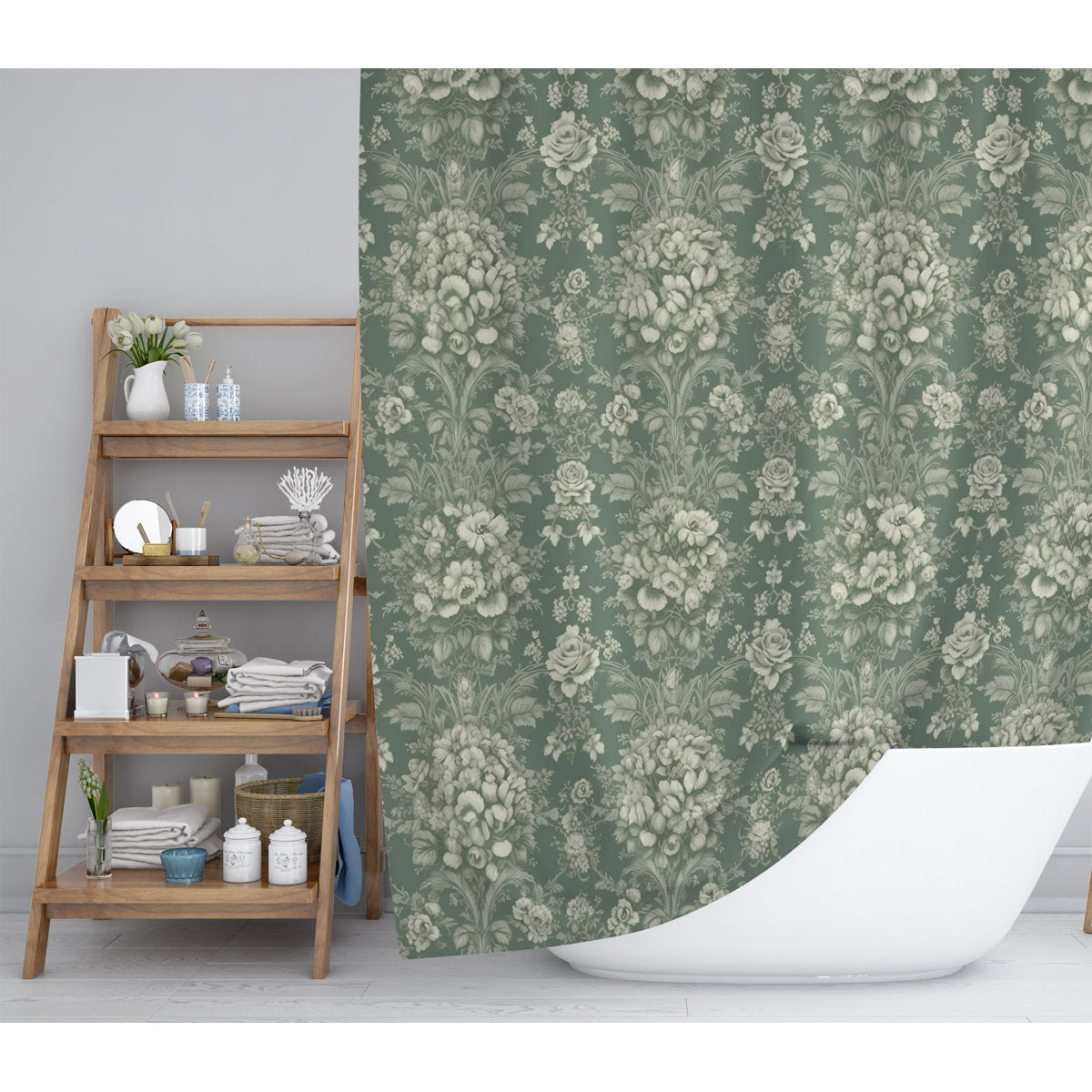 Glendower Floral Shower Curtain