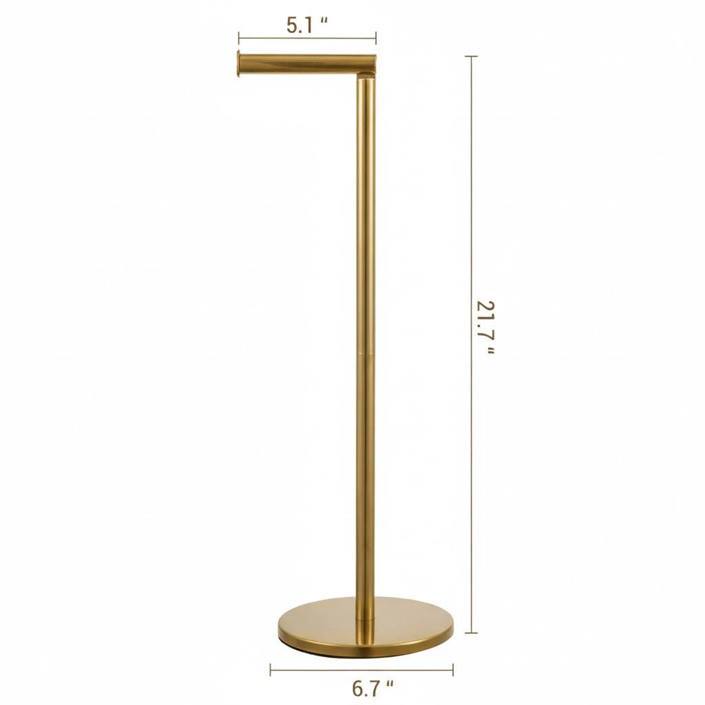 Gold Free Standing Toilet Paper Holder WAYBATH0197BAS