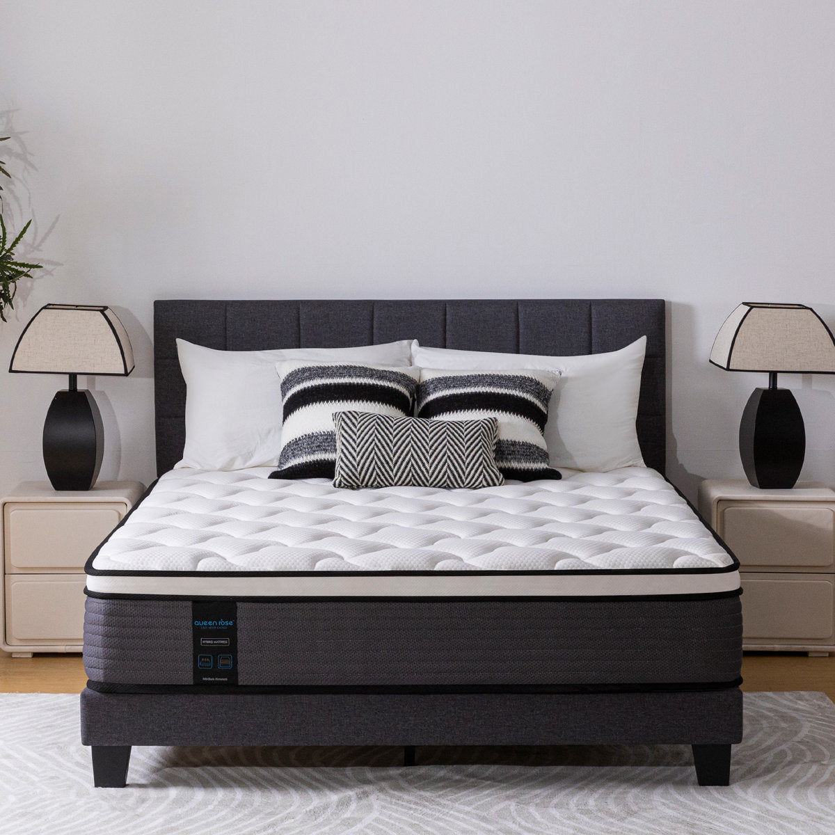 Gwendolyn 12''/14''/10'' Cool Frim Memory Foam Hybrid Mattress in a Box, OEKO-TEX® Certified