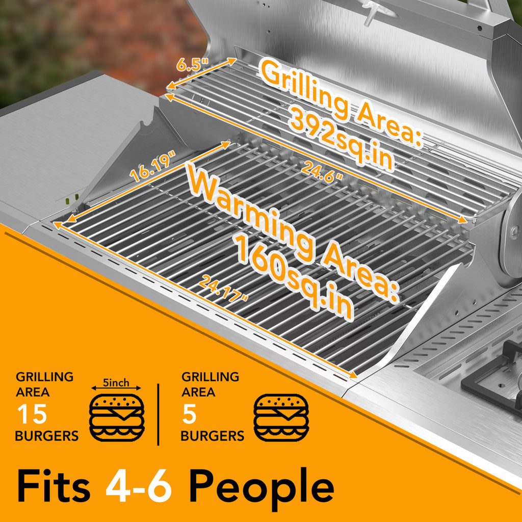 HAVATO Single Burner Freestanding Liquid Propane Gas Grill