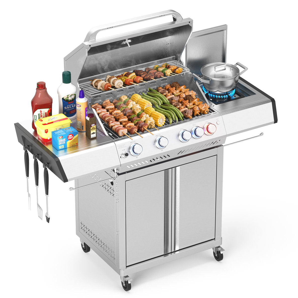 HAVATO Single Burner Freestanding Liquid Propane Gas Grill