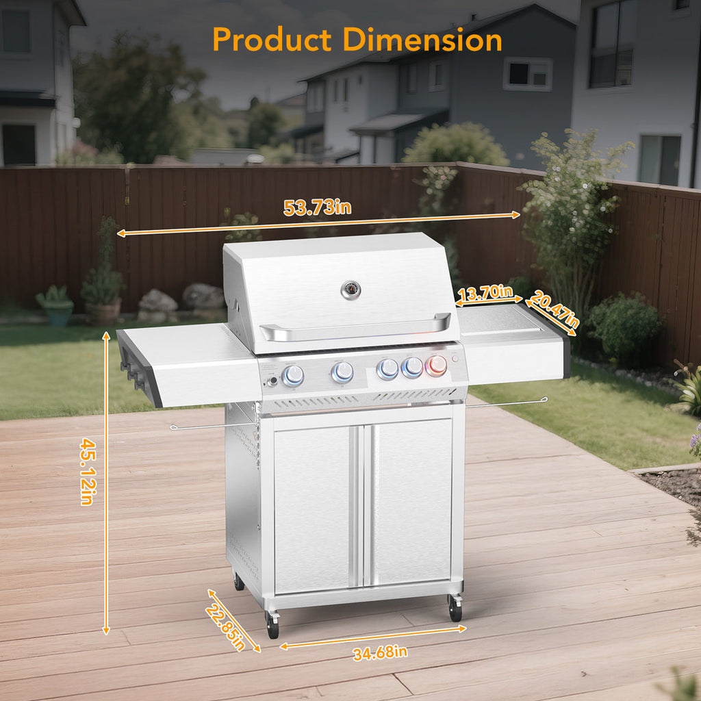 HAVATO Single Burner Freestanding Liquid Propane Gas Grill