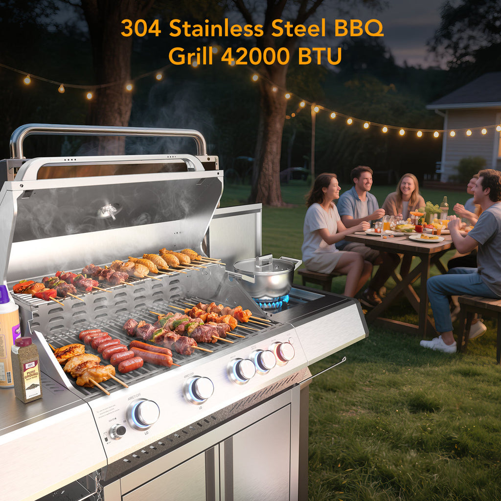 HAVATO Single Burner Freestanding Liquid Propane Gas Grill