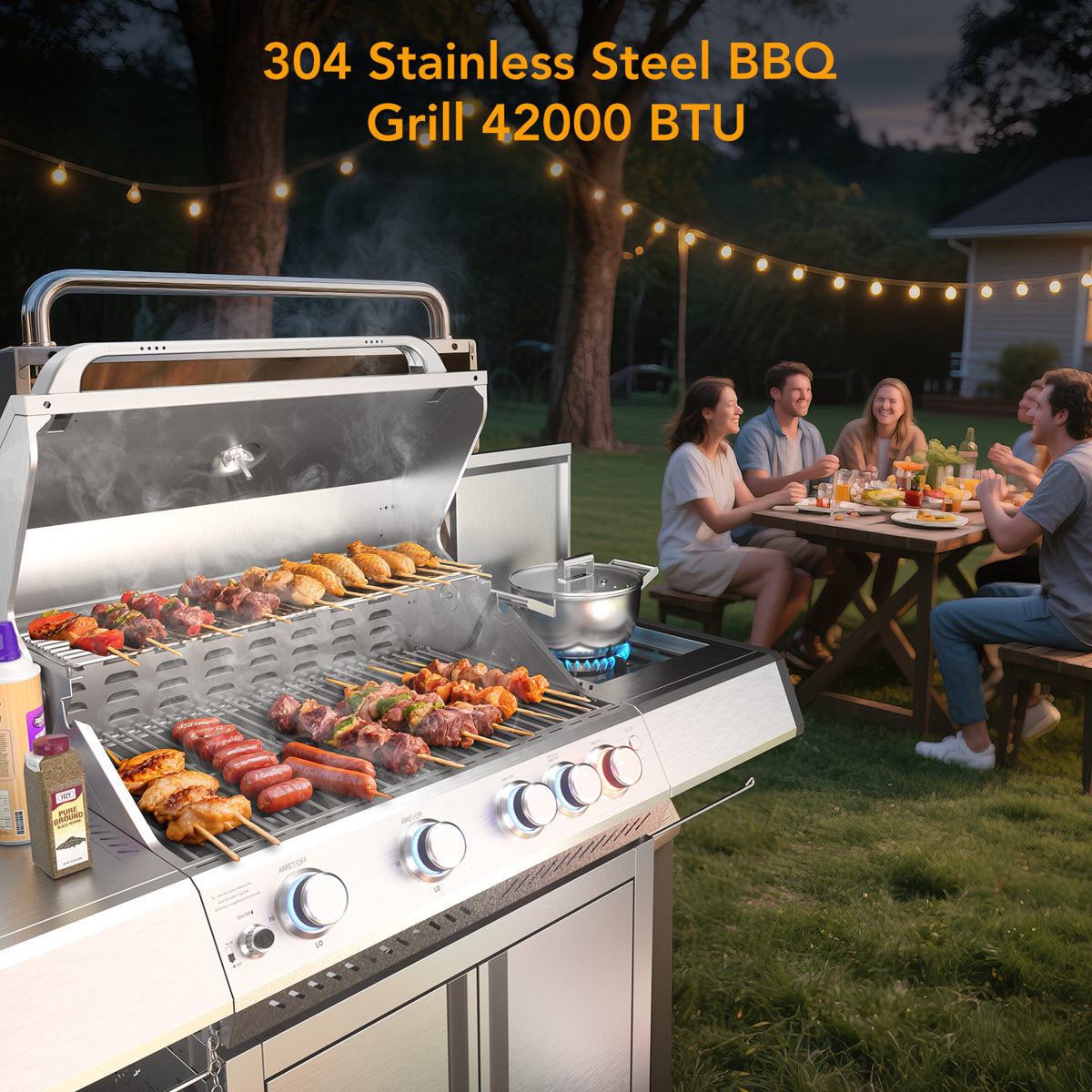 HAVATO Single Burner Freestanding Liquid Propane Gas Grill